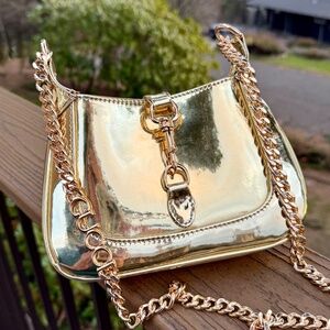 GG Jackie metallic leather crossbody bag (Read Description)